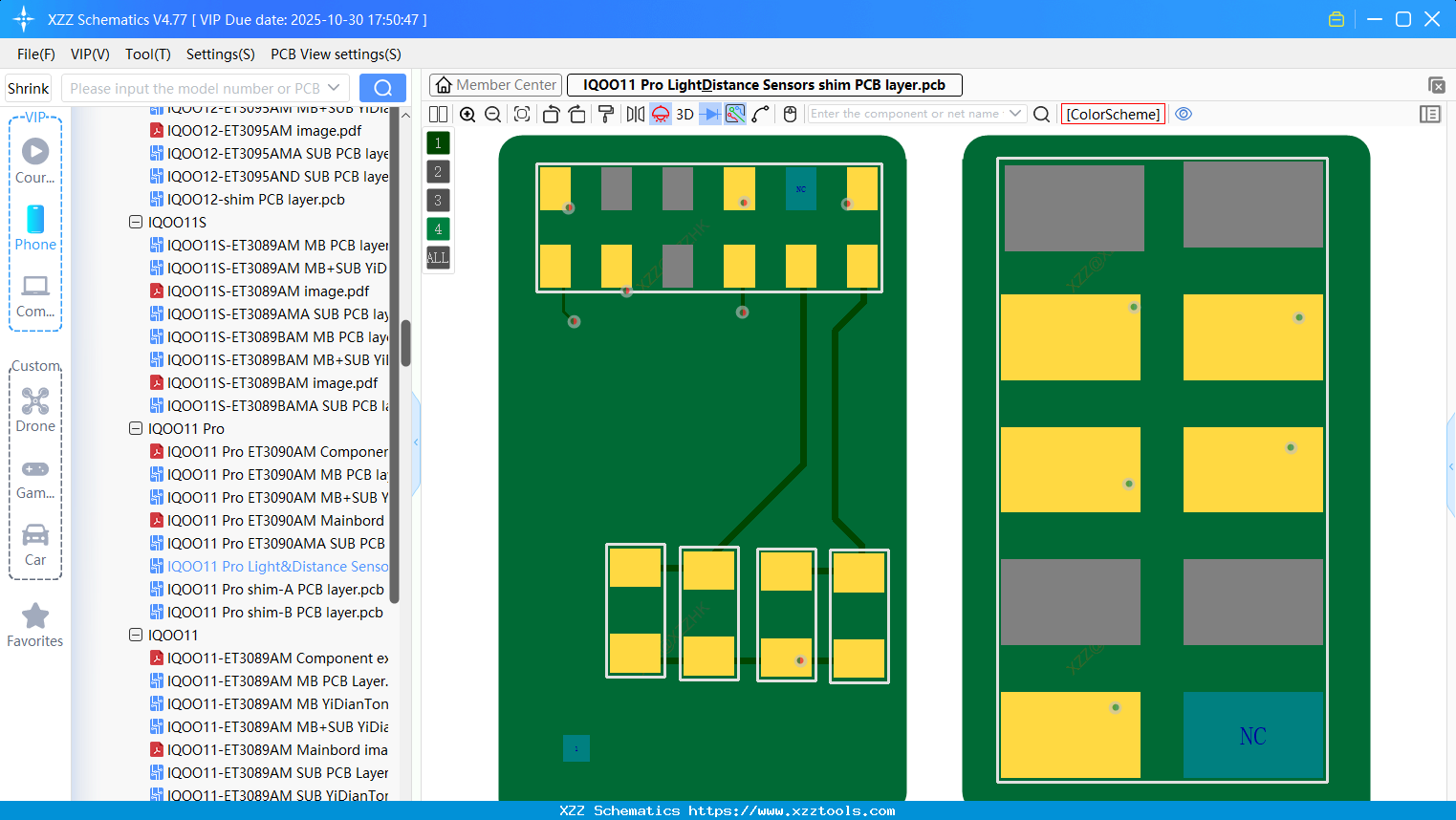 VIVO IQOO11 Pro Light&Distance Sensors Shim PCB Layer